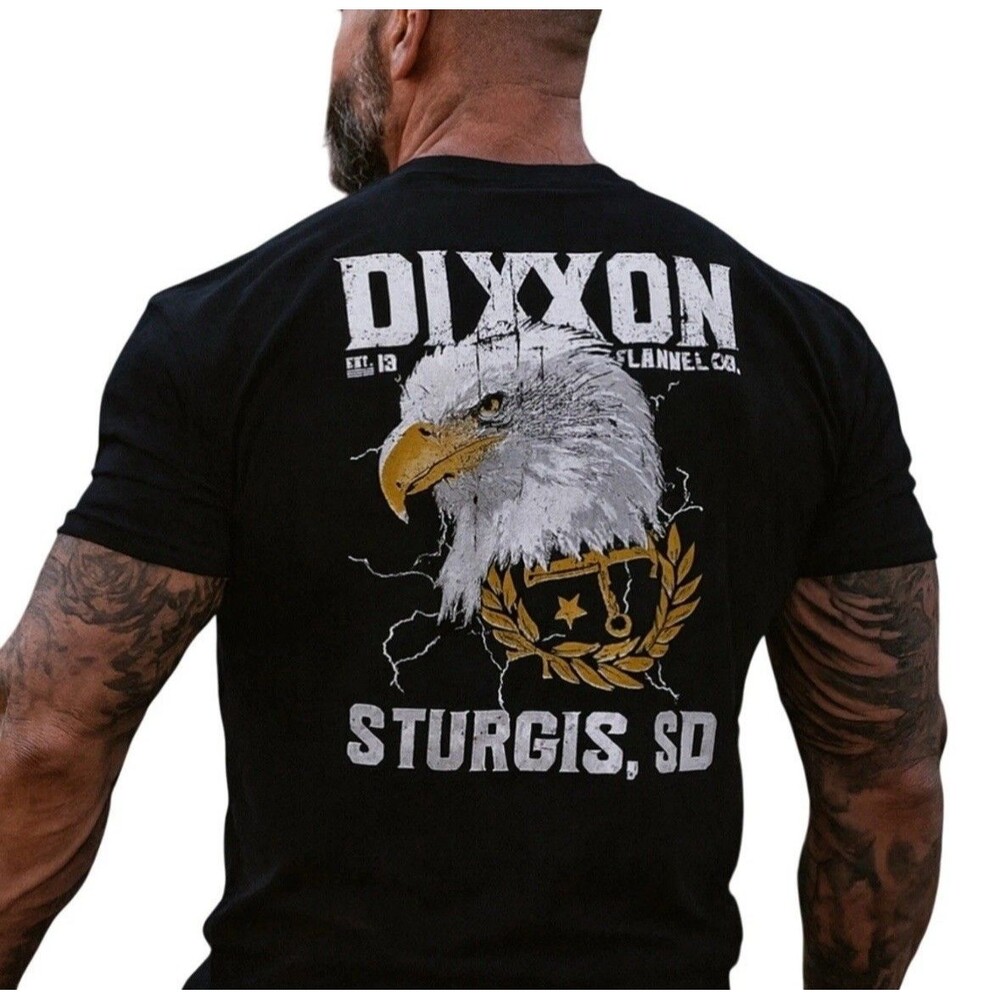 Dixxon Sturgis Let Freedom Caw American Eagle Tee, Black, Size 3XL, NWOT